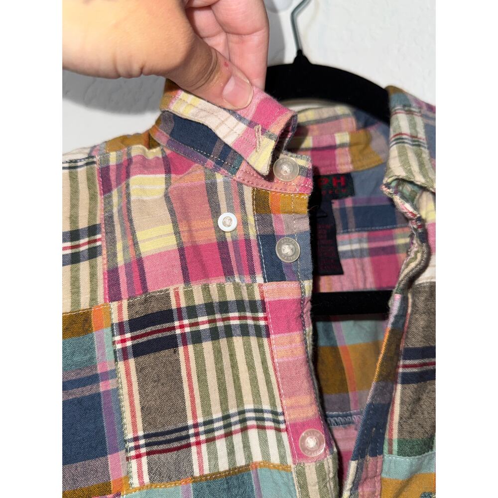 ❤️🔥Vintage Ralph Lauren Patchwork Plaid Sleeveless Dress Size L - Picture 5 of 8
